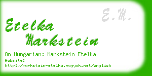 etelka markstein business card